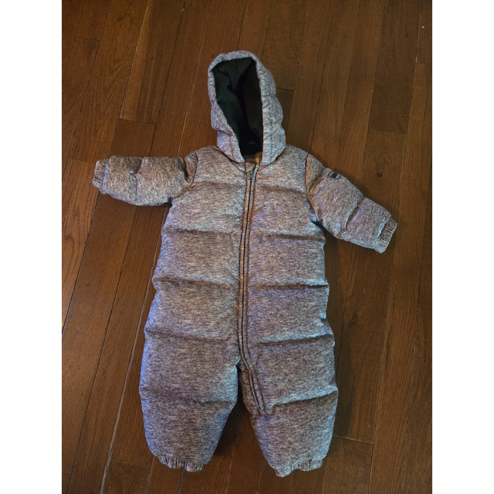 Baby Gap Down Filled Snow Suit Hooded, Insulated, Full Zip, Size 6-12mo
